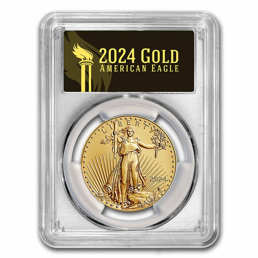 2024-(W) 1 oz American Gold Eagle MS-70 PCGS (FDI, Black Label)