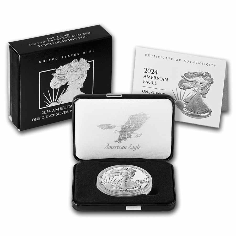 2024-W 1 oz Proof American Silver Eagle (w/Box & COA)