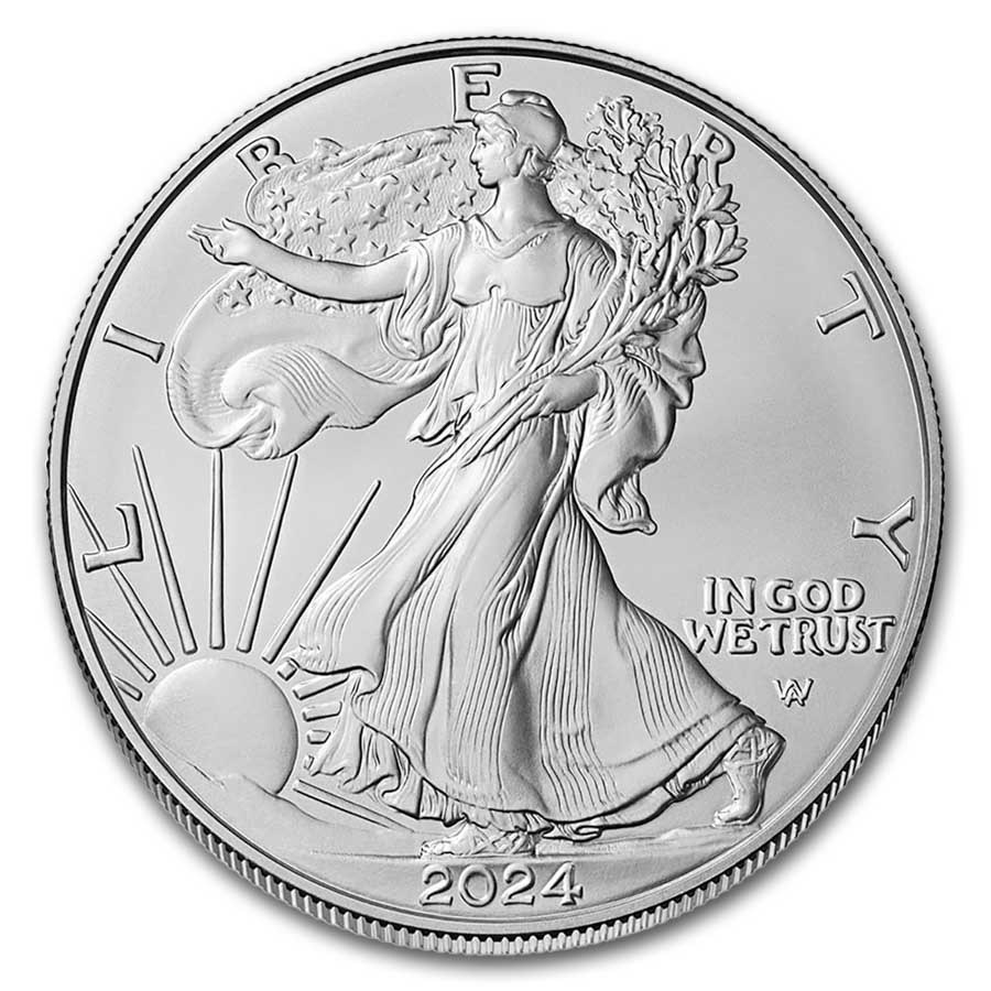 2024-W Burnished American Silver Eagle (w/Box & COA)