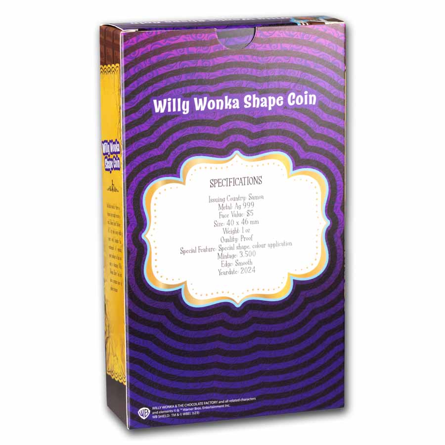 Buy 2024 Willy Wonka 1 Oz Silver Colorized Coin APMEX   2024 Willy Wonka 1 Oz Silver Colorized Coin In Box 286482 C 