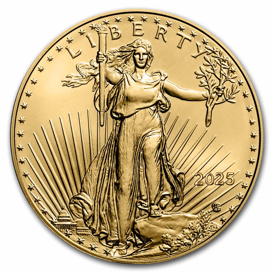 2025 1/10 oz American Gold Eagle Coin BU