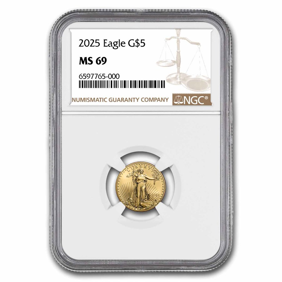 2025 1/10 oz American Gold Eagle MS-69 NGC