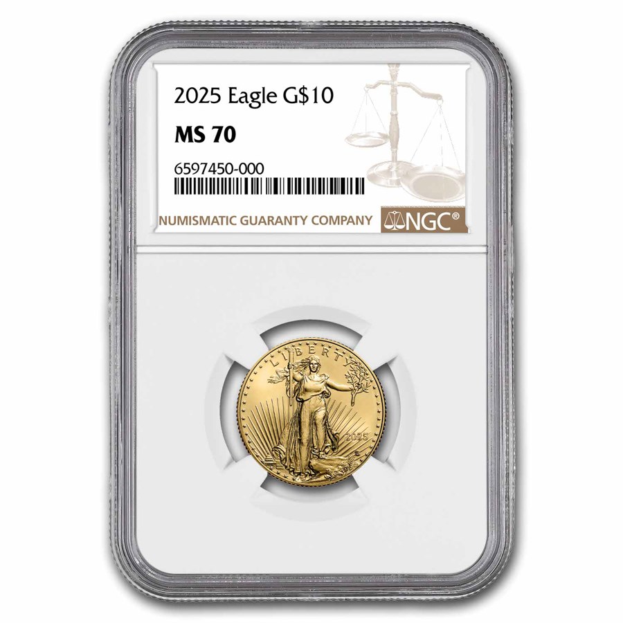 2025 1/4 oz American Gold Eagle MS-70 NGC