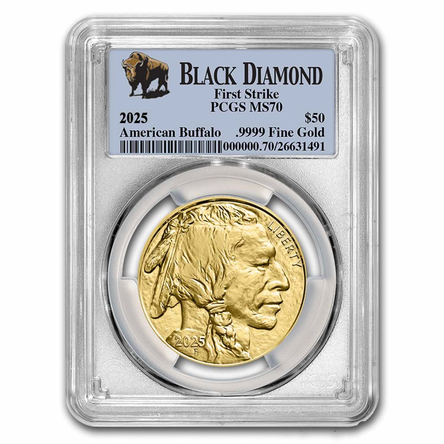 2025 1 oz Gold Buffalo MS-70 PCGS (FS, Black Diamond)