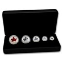 2025 5-Coin Silver 60th Anniv of the Canadian Flag Fractional Set