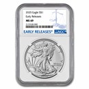 2025 American Silver Eagle MS-69 NGC (Early Releases)