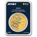 2025 AUS 1 oz Gold Lunar Year of the Snake (MD® Premier+PCGS)