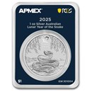 2025 AUS 1 oz Silver Lunar Snake BU SIII (MD® Premier+PCGS)