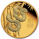 2025 Australia 1/10 oz Gold Lunar Snake Proof (w/Box & COA)