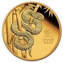 2025 Australia 1/4 oz Gold Lunar Snake Proof (w/Box & COA)