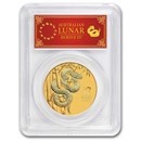 2025 Australia 1 oz Gold Lunar Snake MS-70 PCGS (FDI, Red Label)