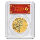 2025 Australia 1 oz Gold Lunar Snake MS-70 PCGS (FS, Red Label)