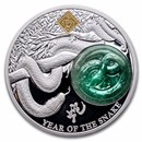 2025 Burundi 2 oz Silver & Jade Year of the Snake Proof