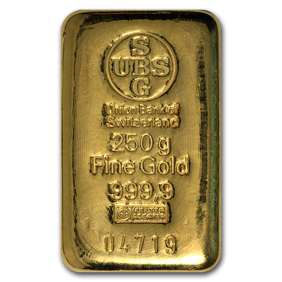 Buy 250 gram Gold Bar - UBS | APMEX