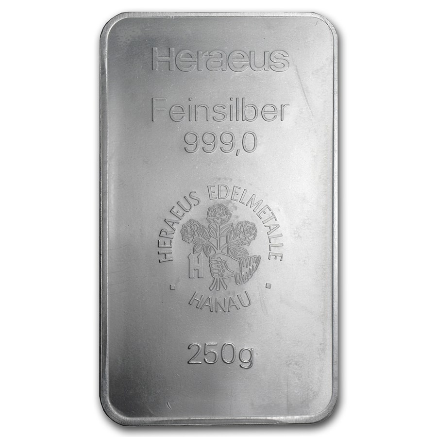 Buy 250 gram Silver Bar - Argor-Heraeus (Pressed) | APMEX