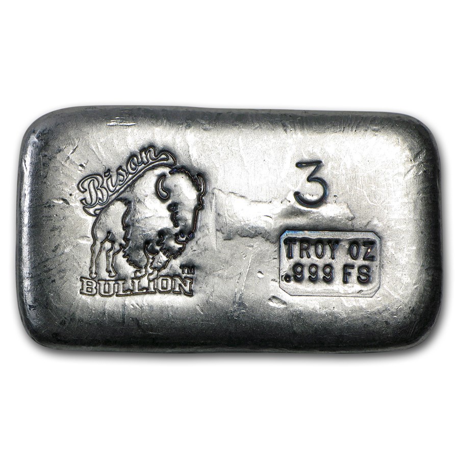 3 oz Hand Poured Silver Bar - BB