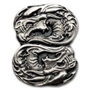 3 oz Hand Poured Silver - Double Dragon (with Box)