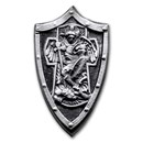 3 oz Hand Poured Silver - St. Michael Shield