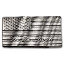 3 oz Hand Poured Silver - "We the People" American Flag