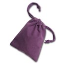 3 x 4 Velour Draw String Pouch (Purple)