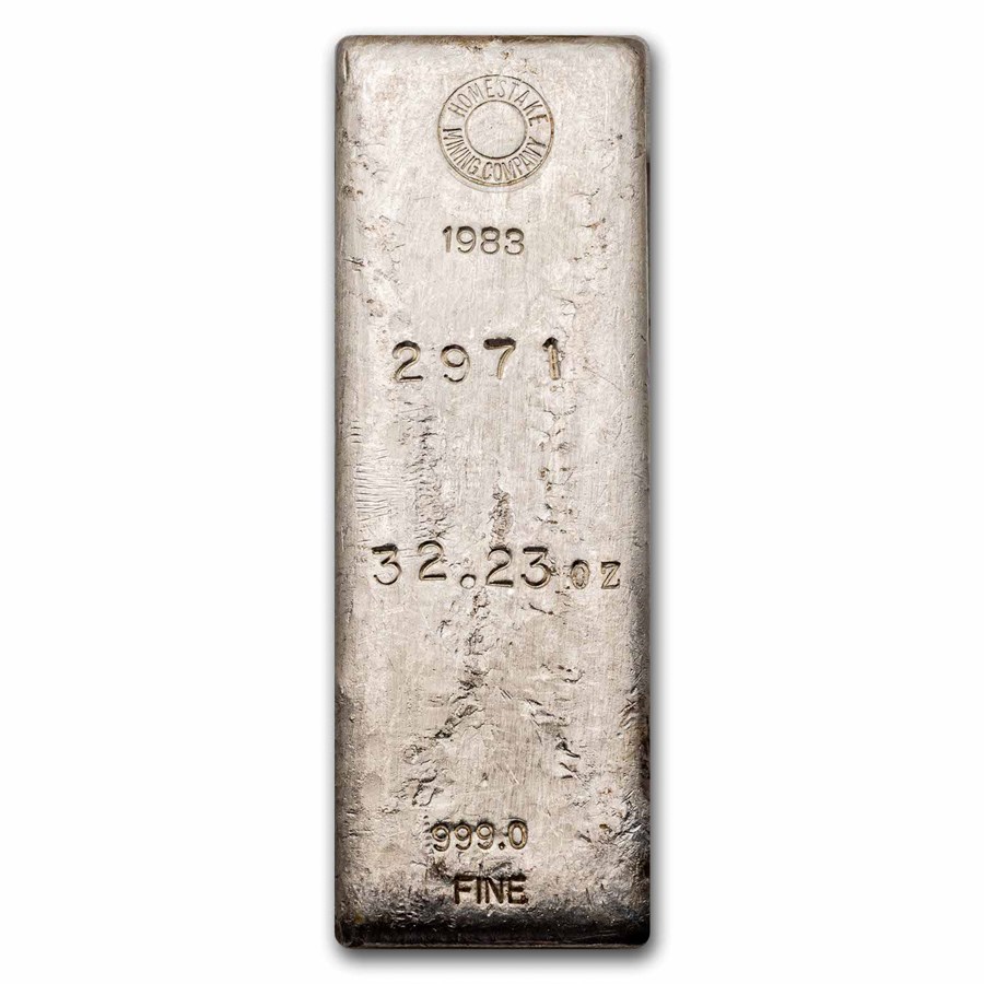 32.23 oz Silver Bar - Homestake Mining Company