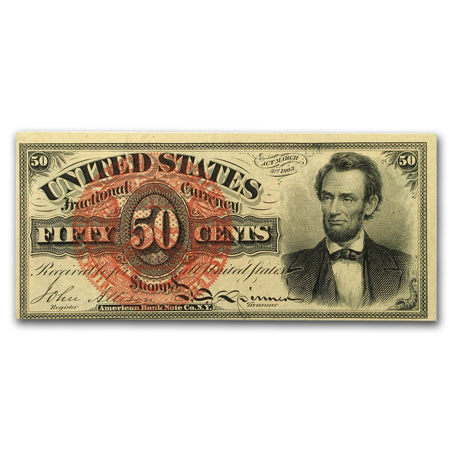 Buy 4th Issue Fractional Currency 50 Cents Lincoln XF (FR#1374) | APMEX