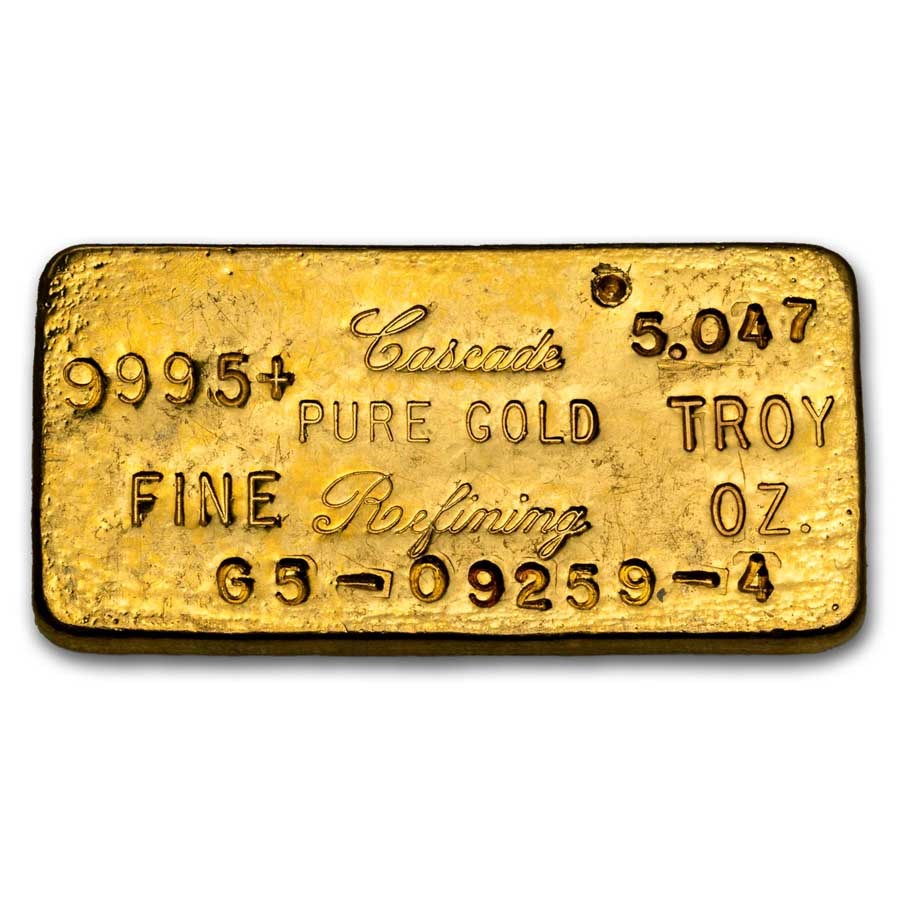 5.047 oz Gold Bar - Cascade Refining (Poured)