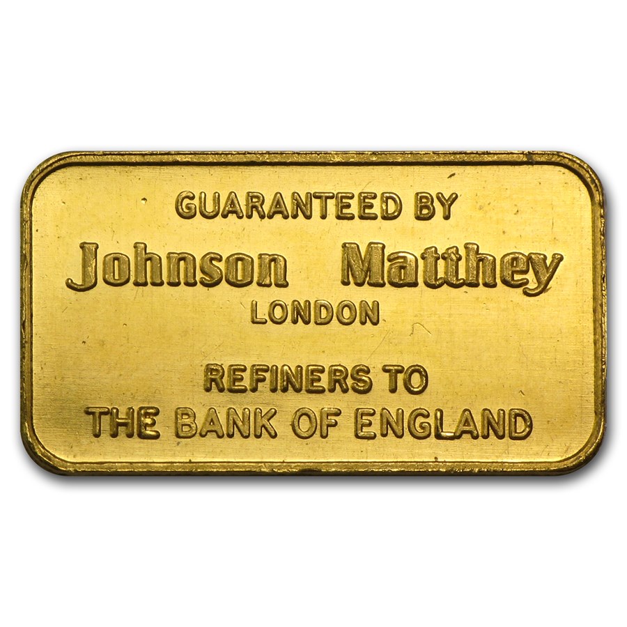 5 gram Gold Bar - Johnson Matthey-London (Pressed)