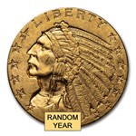 $5 Indian Gold Half Eagle BU (Random Year)