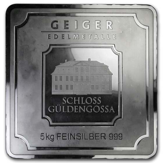 5 Kilo Silver Bar - Geiger (Original Series/Scruffy)
