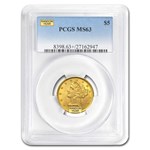 $5 Liberty Gold Half Eagle MS-63 PCGS