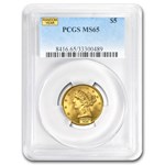 $5 Liberty Gold Half Eagle MS-65 PCGS