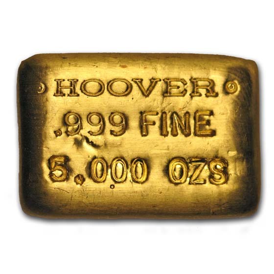 5 oz Gold Bar - Hoover & Strong