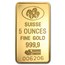 5 oz Gold Bar - PAMP Suisse Lady Fortuna (w/Assay)