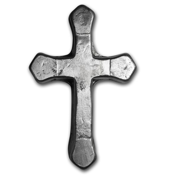 Buy 5 oz Hand Poured Silver Cross | APMEX