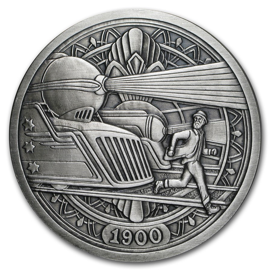 Buy 5 oz Silver Antique Round - Hobo Nickel (Trains) | APMEX