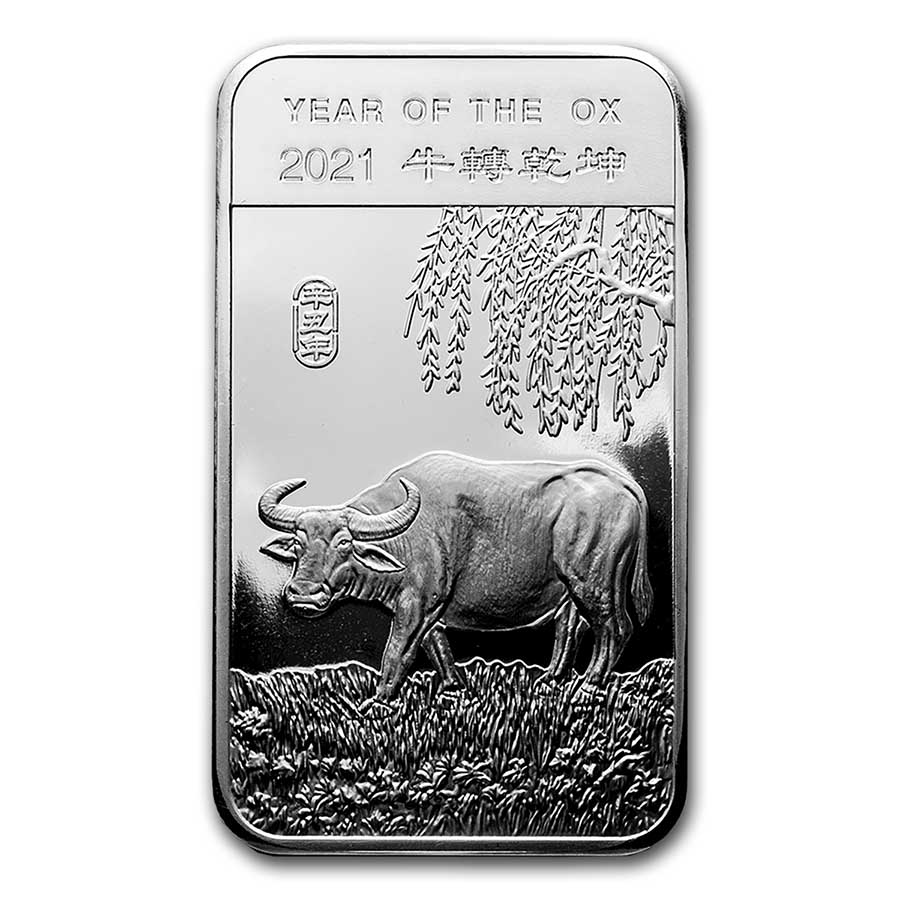 Buy 5 oz Silver Bar - APMEX (2021 Year of the Ox) | APMEX