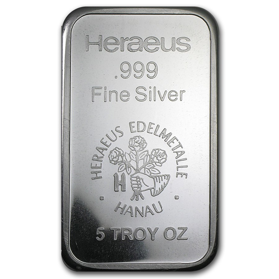 Buy 5 oz Silver Bar - Argor-Heraeus (New Design, V2) | APMEX