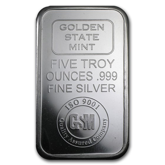 Buy 5 oz Silver Bar - Golden State Mint (ISO) | APMEX