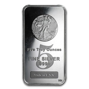 Buy 5 oz Silver Bar - Walking Liberty Design | APMEX