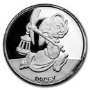 5 oz Silver - Disney's Snow White 50th Anniv (Dopey, w/Box & COA)