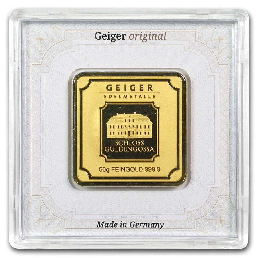 50 gram Gold Bar - Geiger Edelmetalle (Originals Assay)