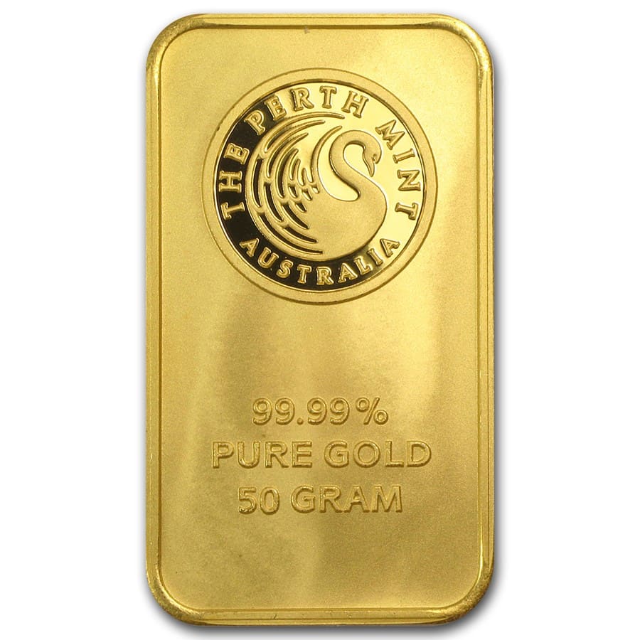 Buy 50 gram Gold Bar - Secondary Market | APMEX