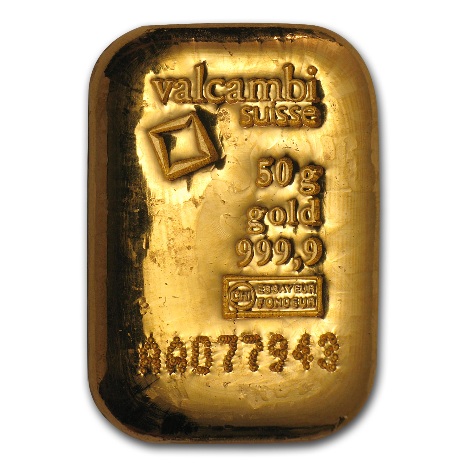 Buy 50 Gram Gold Bar - Valcambi (Cast/Poured W/Assay) | APMEX