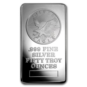 Buy 50 oz Silver Bar - Sunshine (Struck) | APMEX