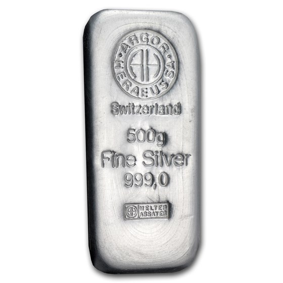 Buy 500 gram Silver Bar - Argor-Heraeus (Switzerland) | APMEX