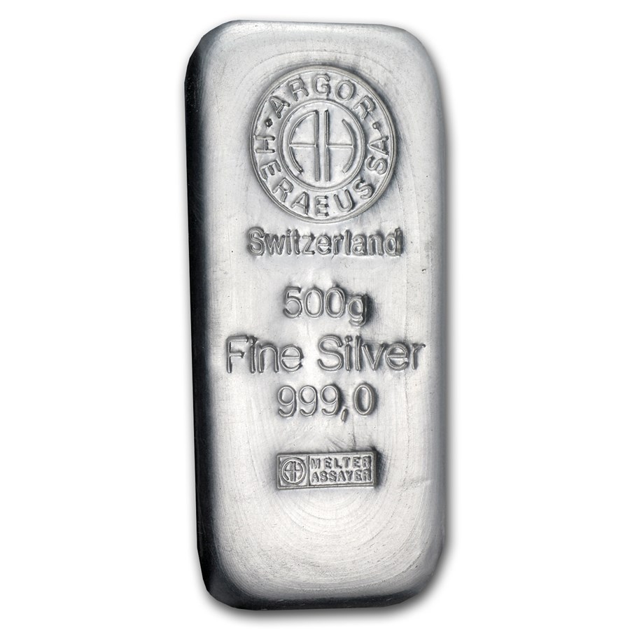 Buy 500 Gram Silver Bar - Argor-heraeus (switzerland) 