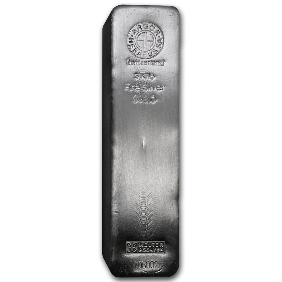 Buy 5000 gram Silver Bar - Argor-Heraeus (Poured) | APMEX