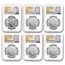 6-Coin 2021 Morgan/Peace Dollar Set MS-70 NGC (AR)