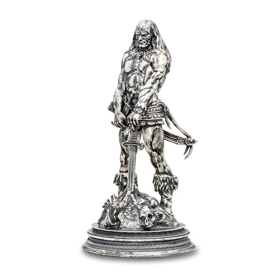 Buy 6 Oz Silver Antique Statue Frank Frazetta The Barbarian Apmex